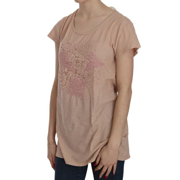 PINK MEMORIES Lace Appliqu TShirt Women Pink Tops & T-Shirts - Picture 5 of 5